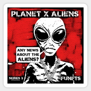 Cool 80's Retro Alien Sci Fi Sticker